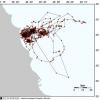 Nada's movements in her two years of tagging (map by Alan F. Rees, University of