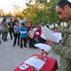 Mr. Nikos Probonas tallies the bird lists submitted by team leaders